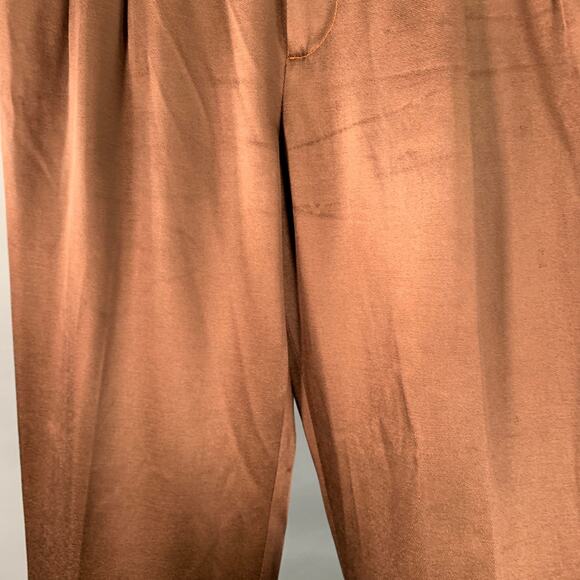 SIES MARJAN Size 34 Brown Acetate Blend Pleated Dress Pants - Picture 7 of 12
